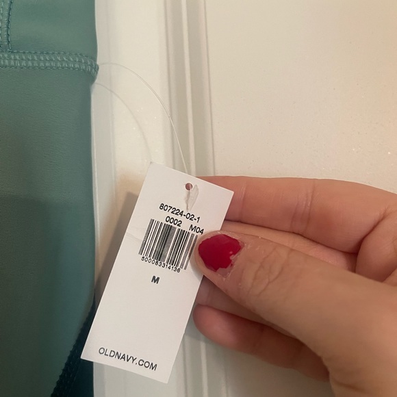 Women’s Old Navy Active 7/8 Workout Leggings Activewear Green Multi Color Sz M - Picture 3 of 9